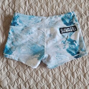 Ocean Print Savage Barbell Shorts